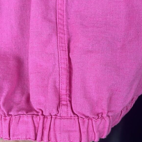 Barbiecore Bubblegum Pink Linen Blend Pullover Shirt / Shacket - Picture 16 of 16